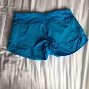 Aqua blue lululemon athletic shorts